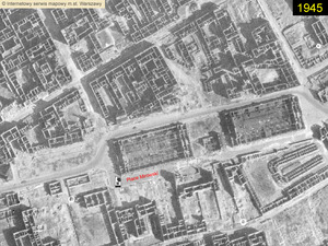 Ghetto de Varsovie: Place Mirowski en 1945