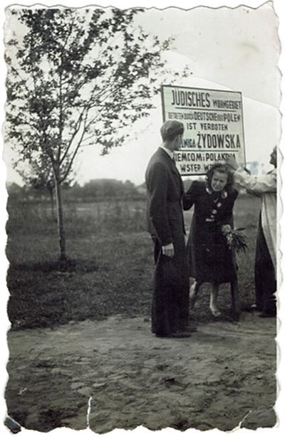 Le panneau du ghetto de Legionowo durant la guerre