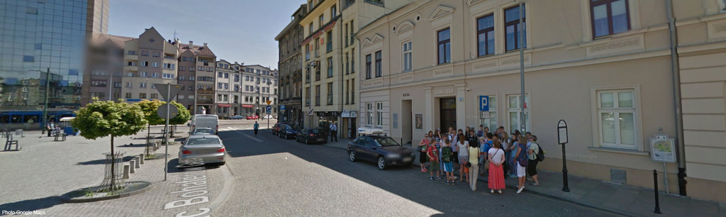 Podgórze, la place des héros du Ghetto à Cracovie (Cliquer pour agrandir) - Photo Google Maps