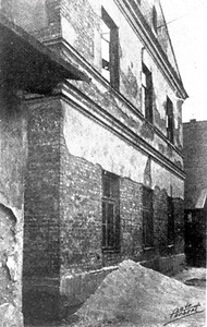 Façade du bâtiment de la synagogue durant l'entre-deux guerres
